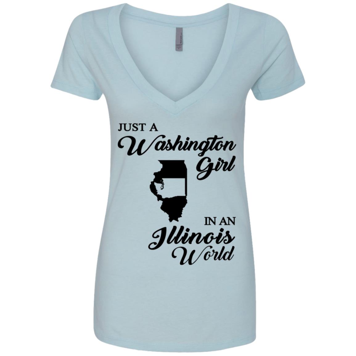 Just A Washington Girl In An Illinois World T-Shirt - T-shirt Teezalo