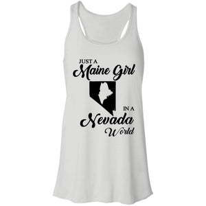 Just A Maine Girl In A Nevada World T-Shirt - T-shirt Teezalo