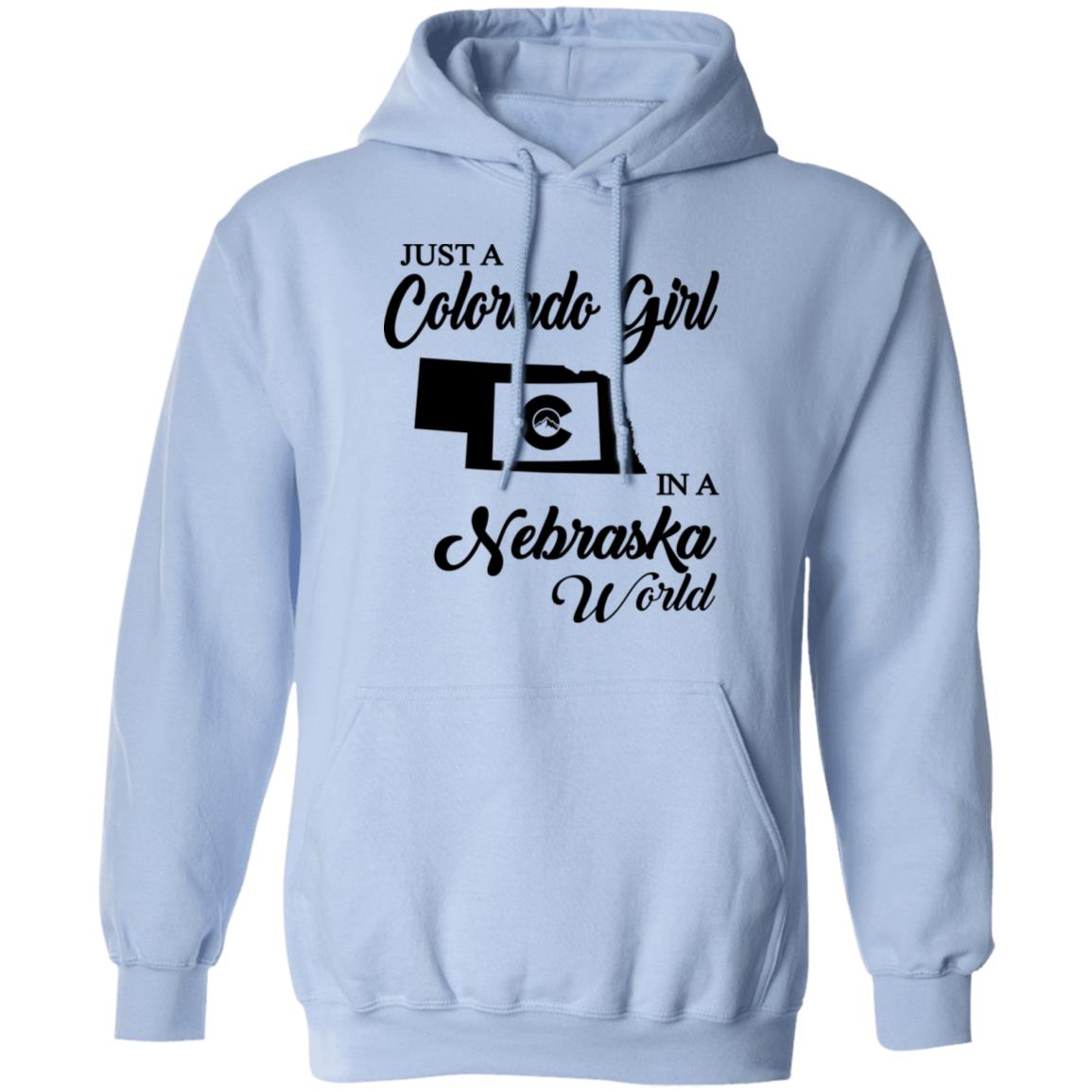 Just A Colorado Girl In A Nebraska World T-shirt - T-shirt Teezalo