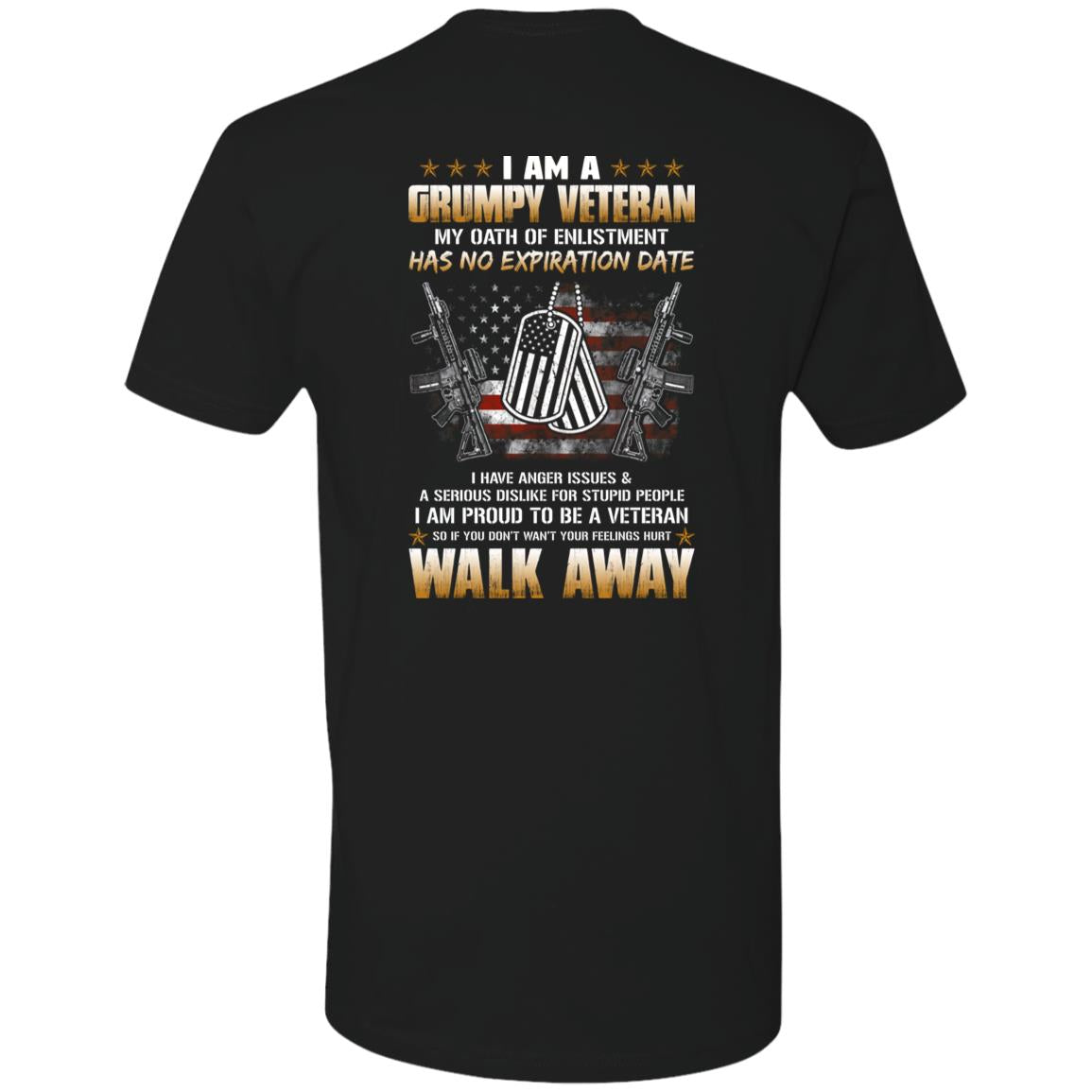 I'm A Grumpy Veteran T-shirt, My Oath Has No Expiration Date - T-shirt Veteran Teezalo