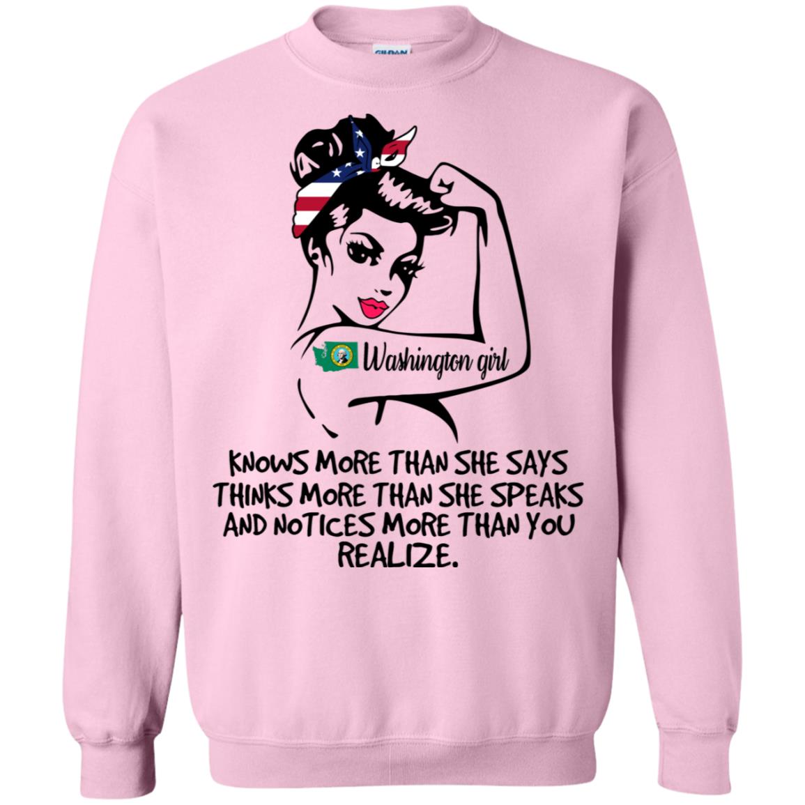 Washington Girl Knows More Than She Says Hoodie - Hoodie Teezalo