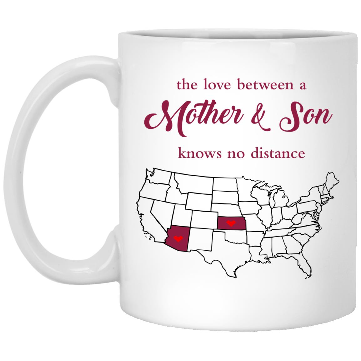 Kansas Arizona The Love Between Mother And Son Mug - Mug Teezalo
