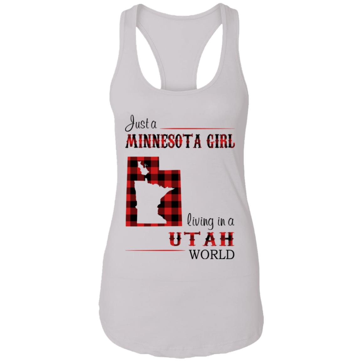 Just A Minnesota Girl Living In A Utah World T Shirt - T-shirt Teezalo