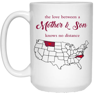 Montana North Carolina	 The Love Between Mother And Son Mug - Mug Teezalo