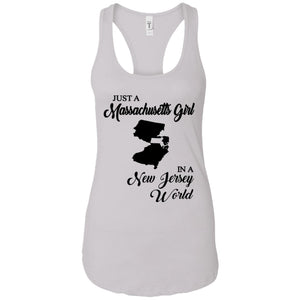 Just A Massachusetts Girl In A New Jersey World T-shirt - T-shirt Teezalo
