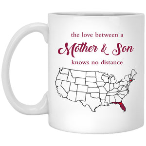 Connecticut Florida The Love Between Mother And Son Mug - Mug Teezalo