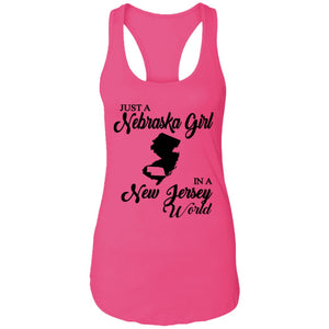 Just A Nebraska Girl In A New Jersey World T-Shirt - T-shirt Teezalo
