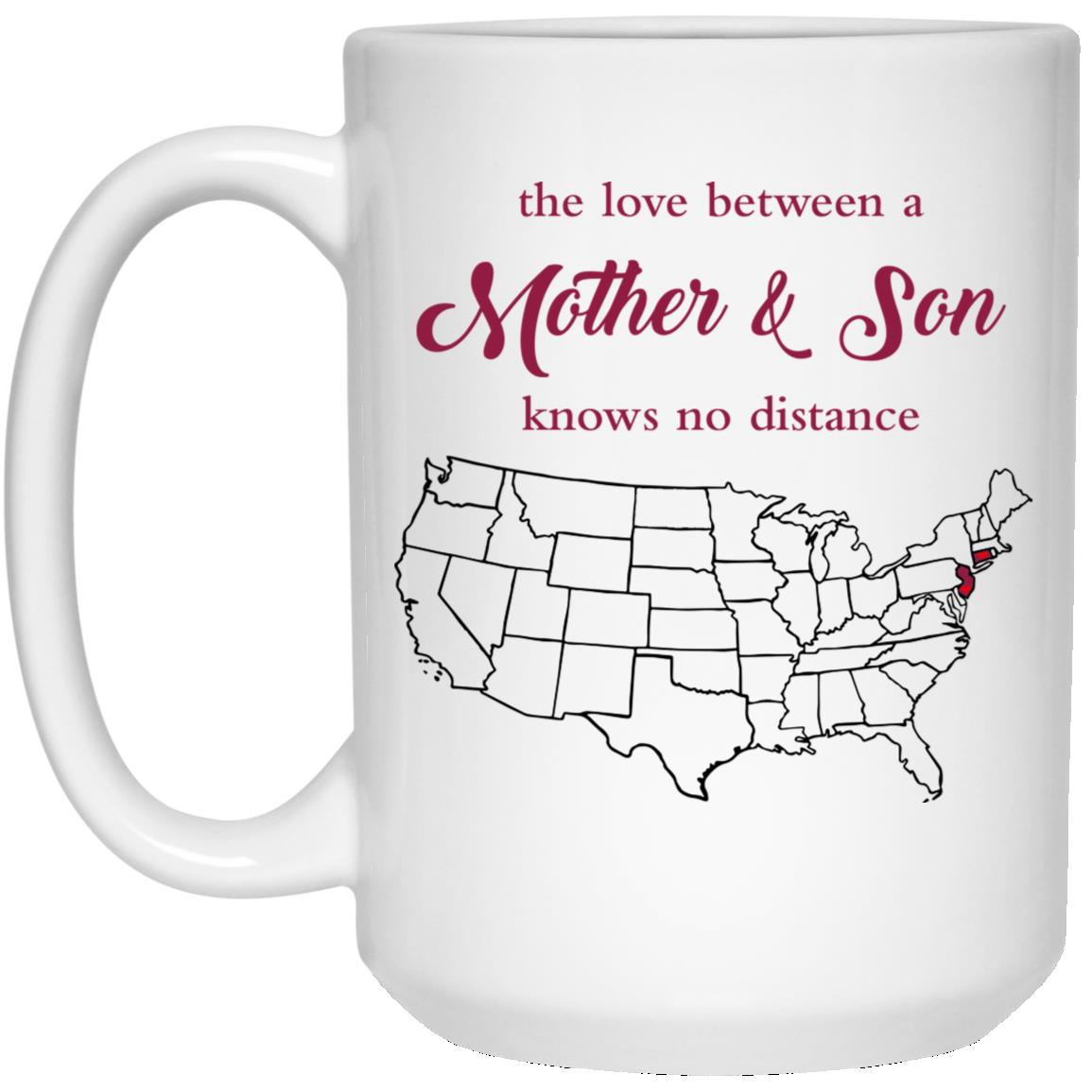 Connecticut New Jersey The Love Between Mother And Son Mug - Mug Teezalo