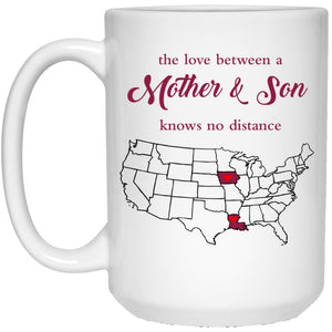Iowa Louisiana The Love Between Mother And Son Mug - Mug Teezalo