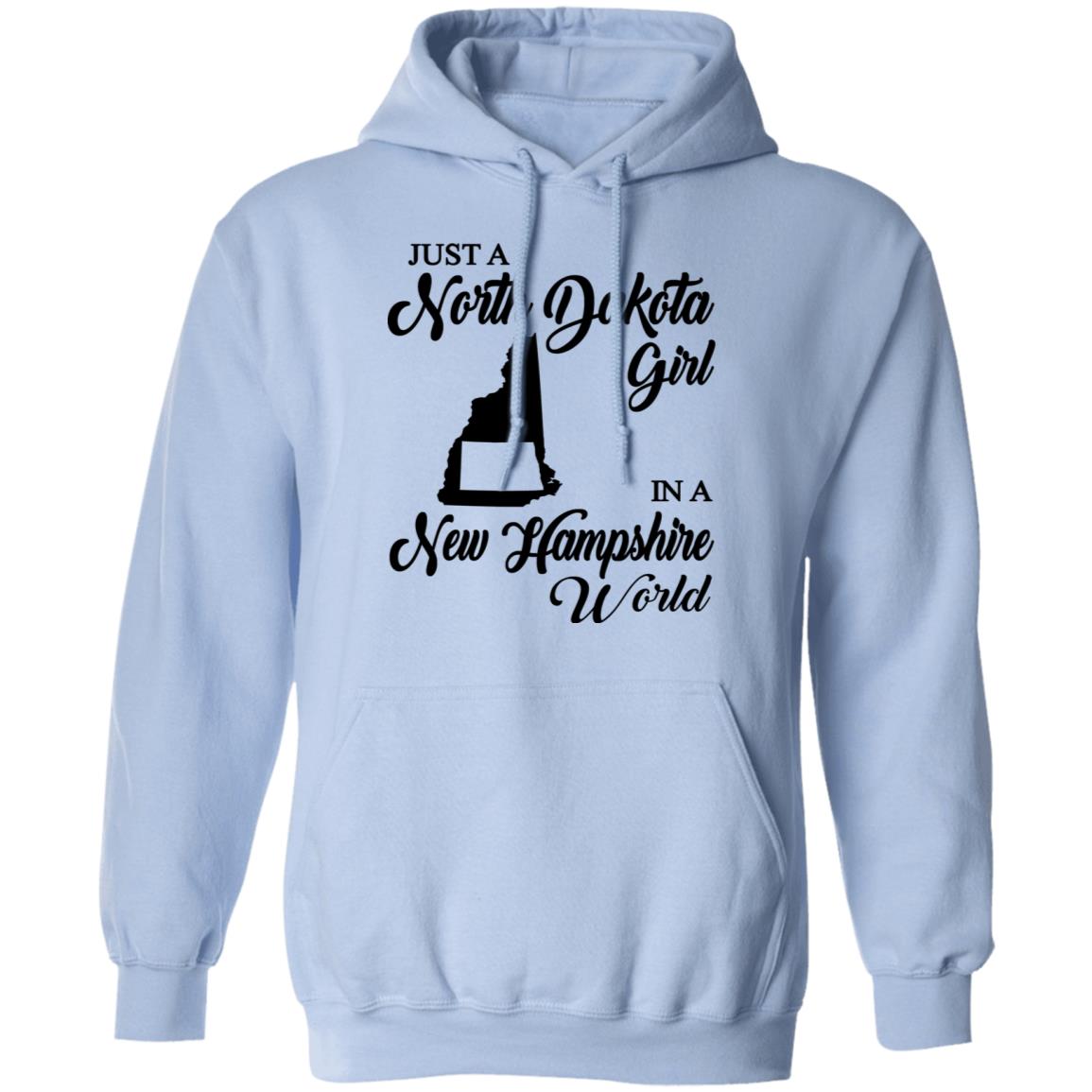 Just A North Dakota Girl In A New Hampshire World T Shirt - T-shirt Teezalo