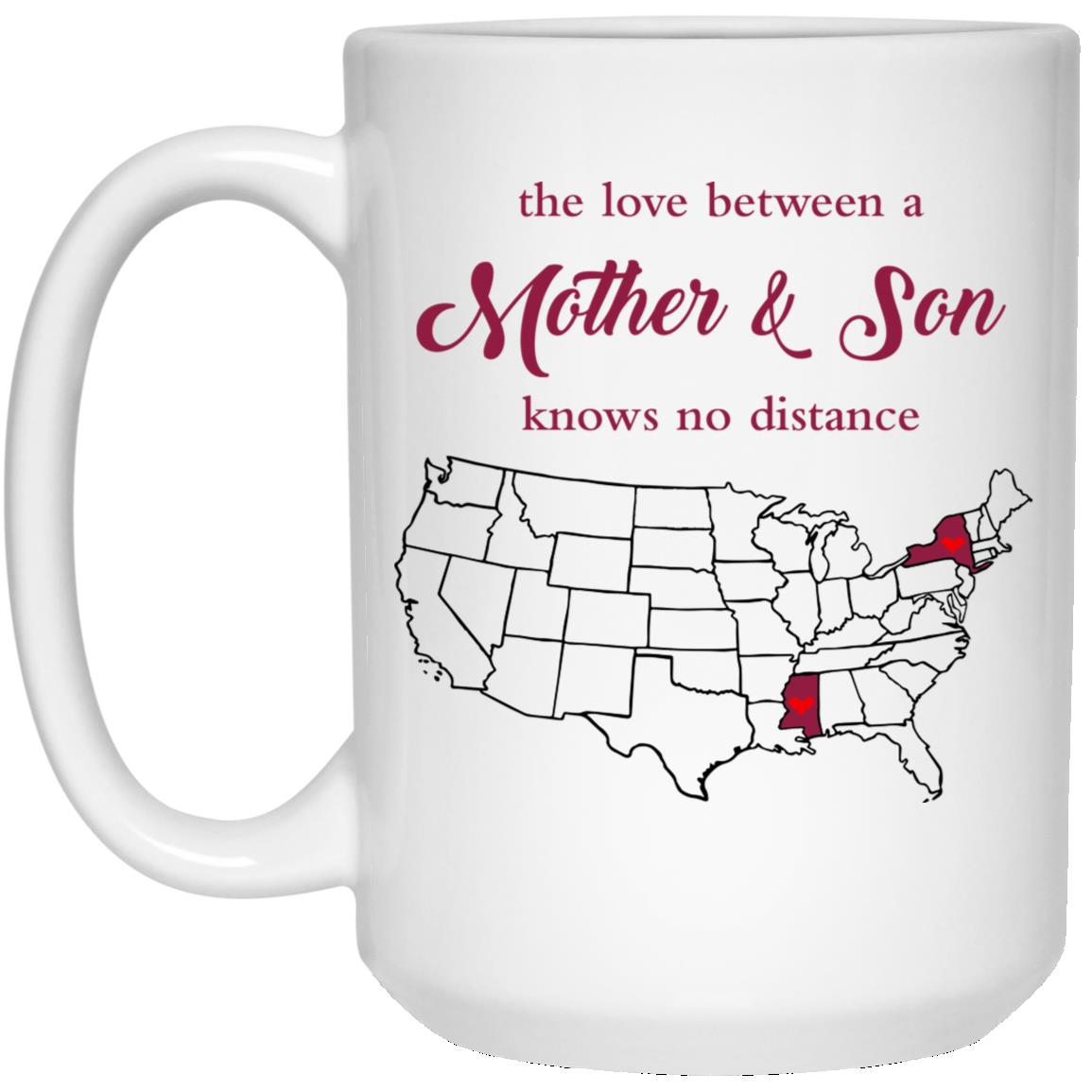 Mississippi New York The Love Between Mother And Son Mug - Mug Teezalo
