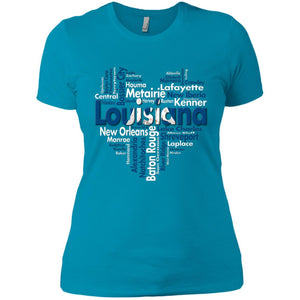 Louisiana City Heart T-Shirt - T-shirt Teezalo