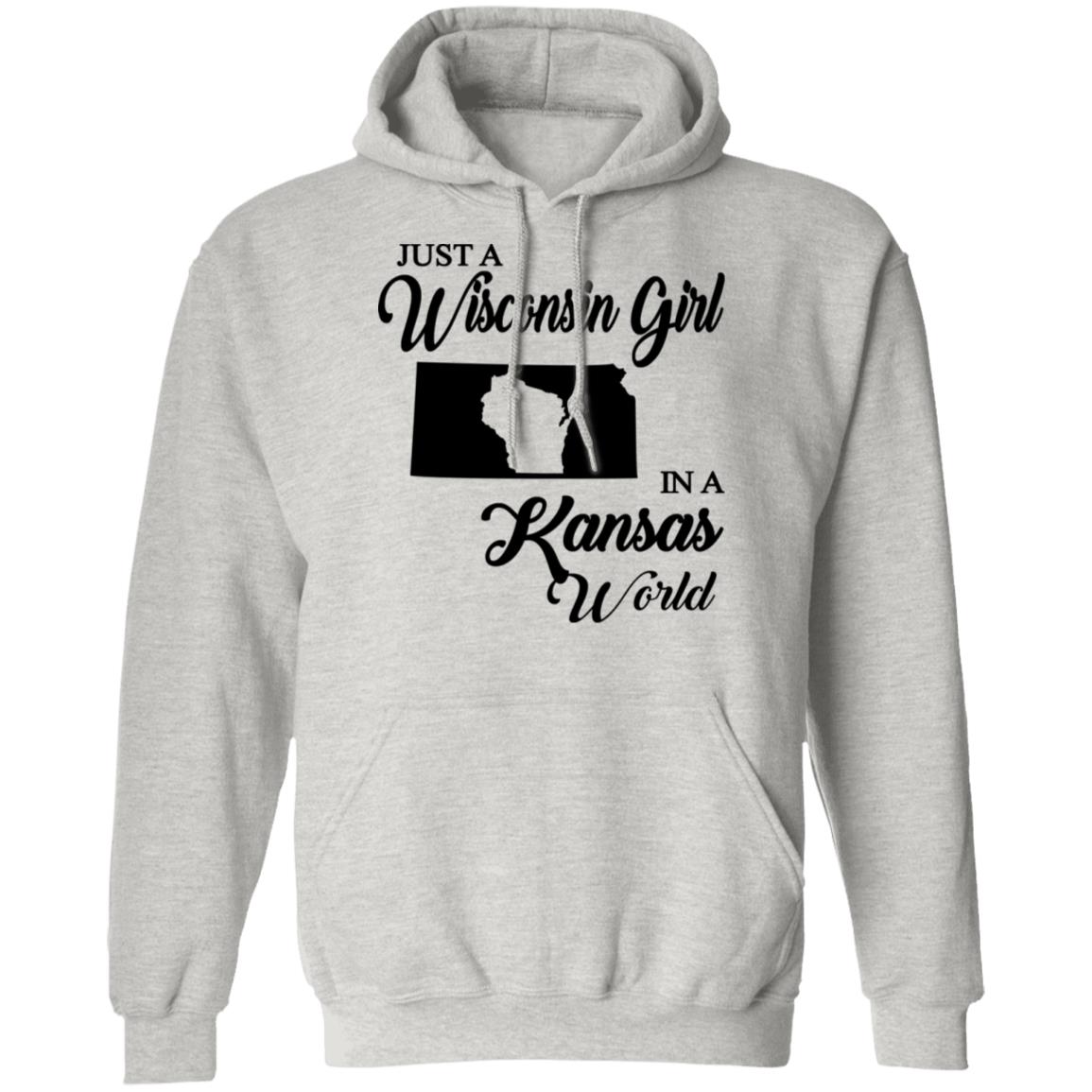 Just A Wisconsin Girl In A Kansas World T-shirt - T-shirt Teezalo