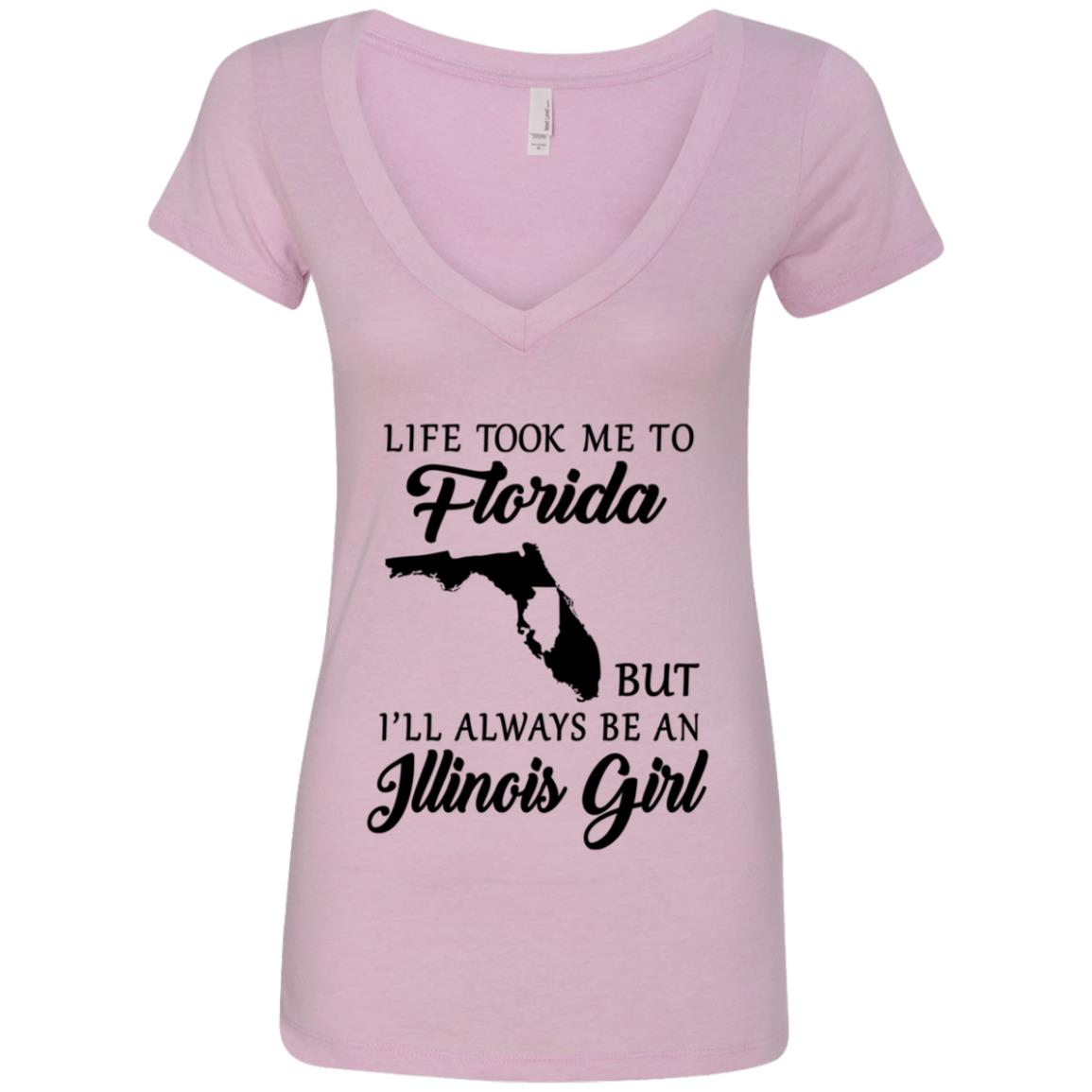 Life Took Me To Florida Always Be An Illinois Girl T-shirt - T-shirt Teezalo