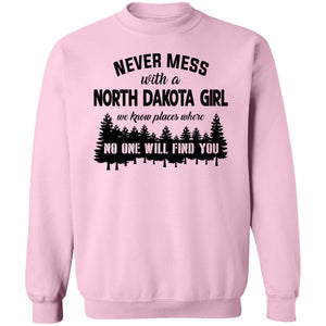 Never Mess With A North Dakota Girl T Shirt - T-shirt Teezalo