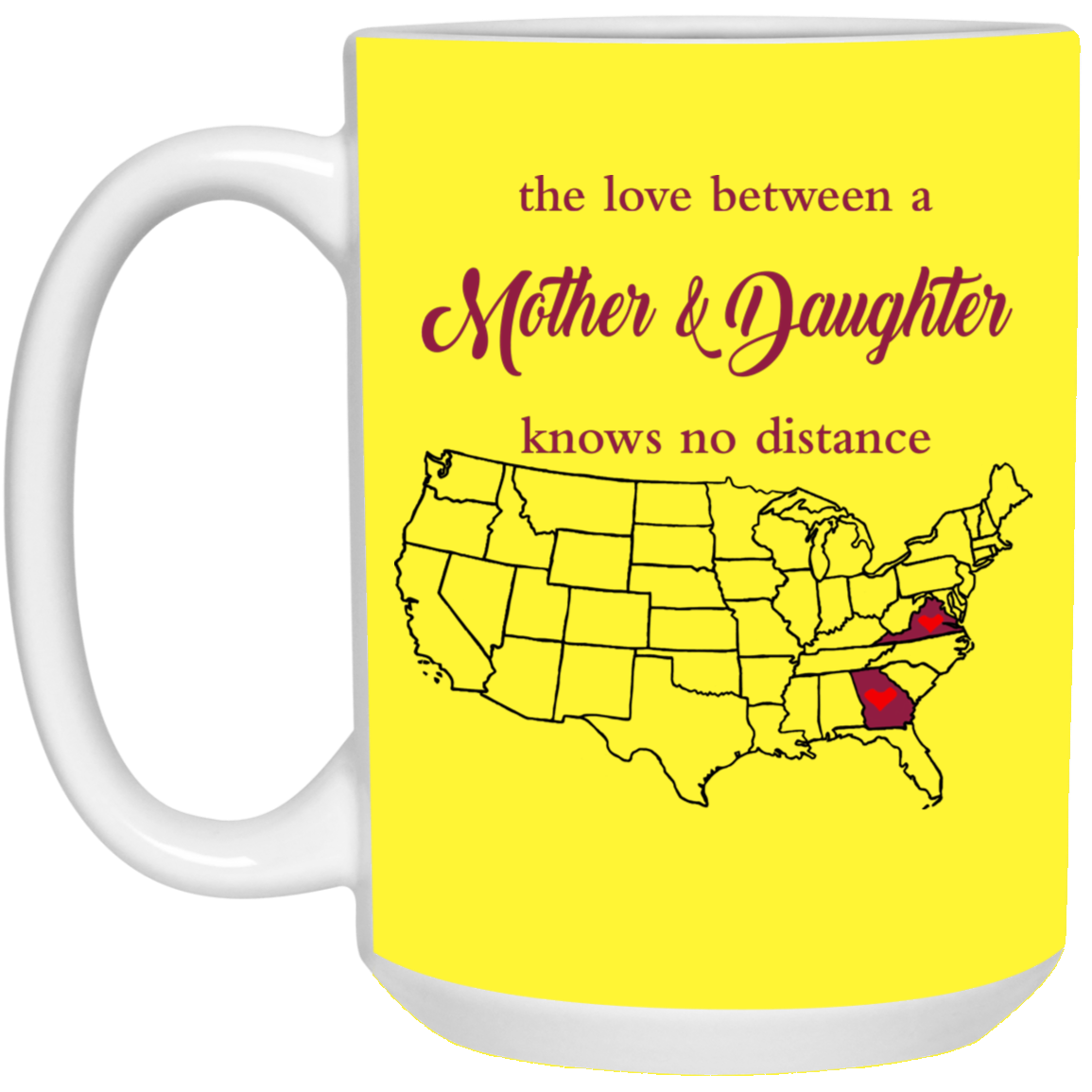 Virginia Georgia The Love Mother And Daughter Mug - Mug Teezalo