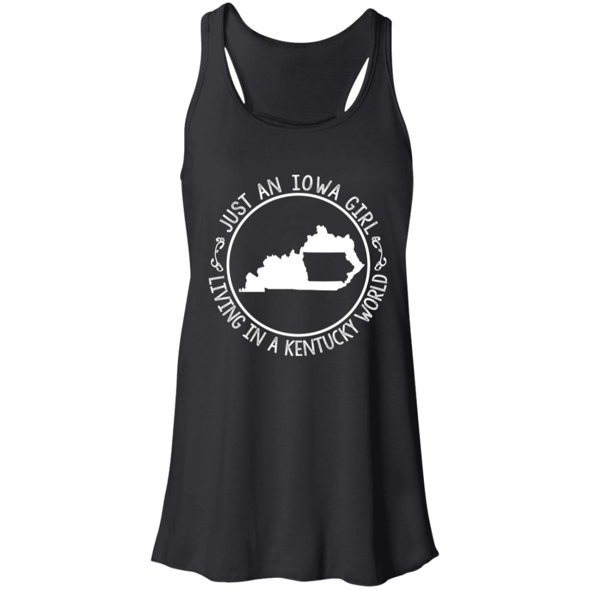 Just An Iowa Girl Living In A Kentucky World T-Shirt - T-shirt Teezalo