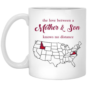 Virginia Idaho The Love Between Mother And Son Mug - Mug Teezalo