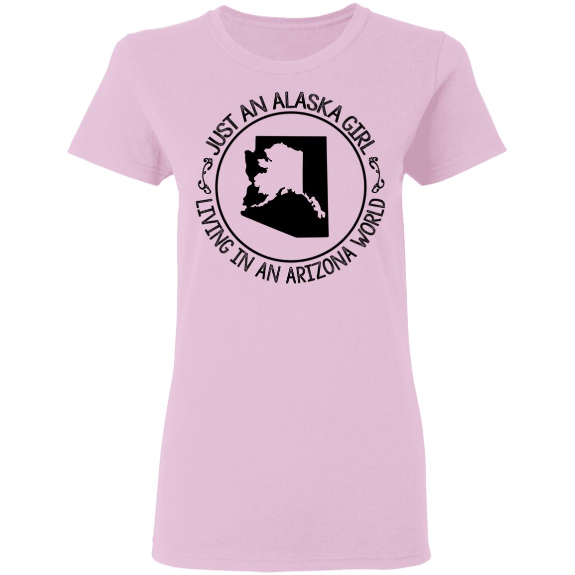 Just An Alaska Girl Living In An Arizona World Hoodie - Hoodie Teezalo