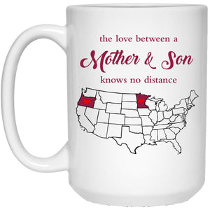 Minnesota Oregon The Love Between Mother And Son Mug - Mug Teezalo