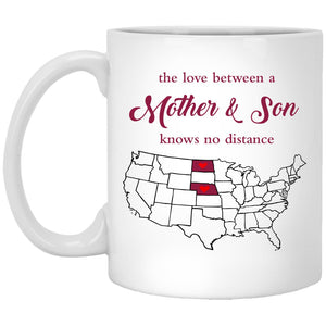 North Dakota Nebraska The Love Between Mother And Son Mug - Mug Teezalo