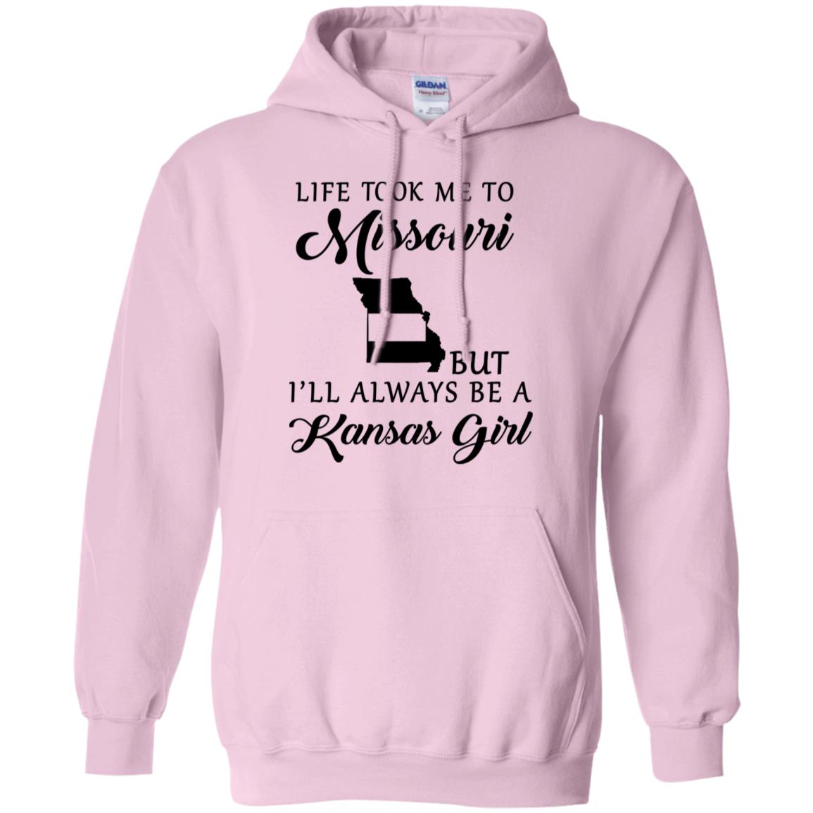 Life Took Me To Missouri Always Be A Kansas Girl V Neck T Shirt - T-shirt Teezalo