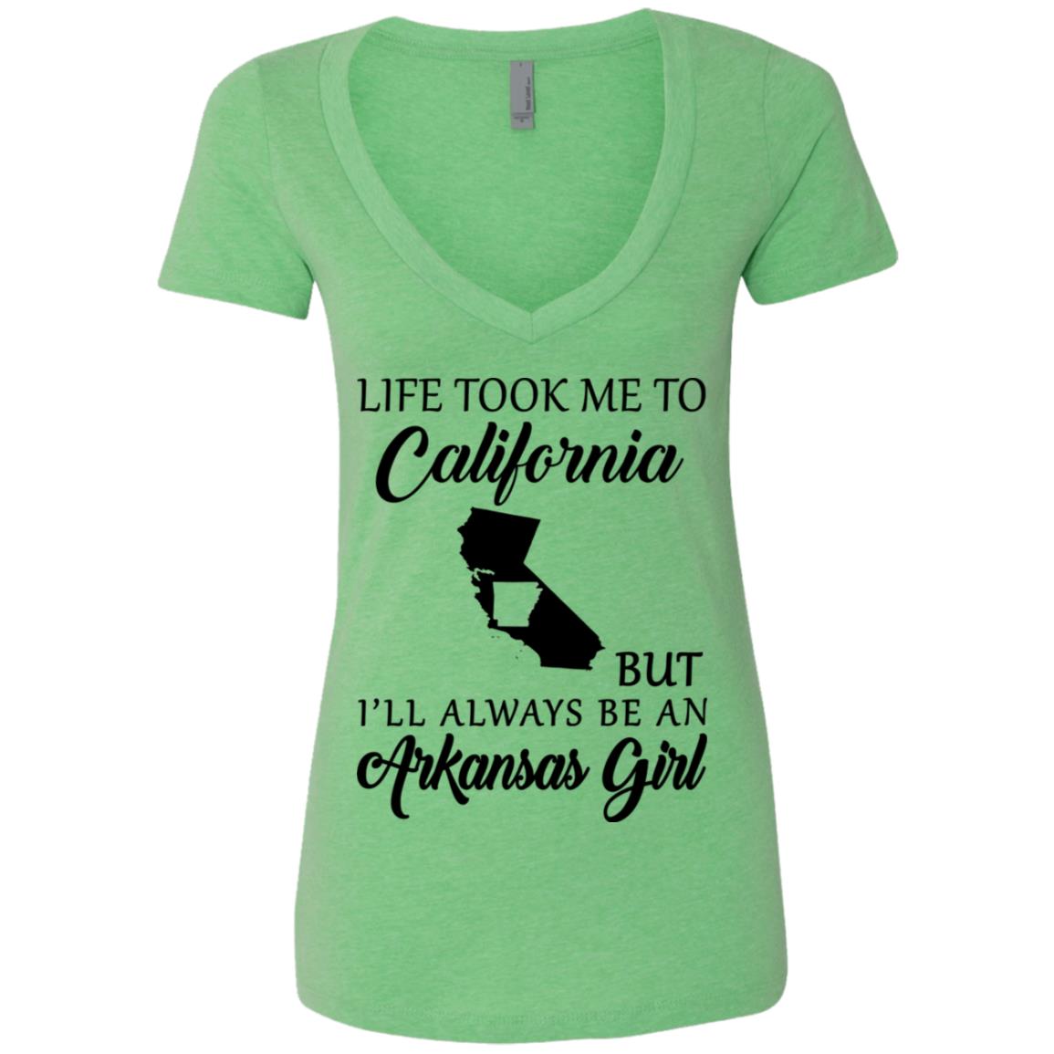 Life Took Me To California But I'll Always Be An Arkansas Girl  T-Shirt - T-shirt Teezalo