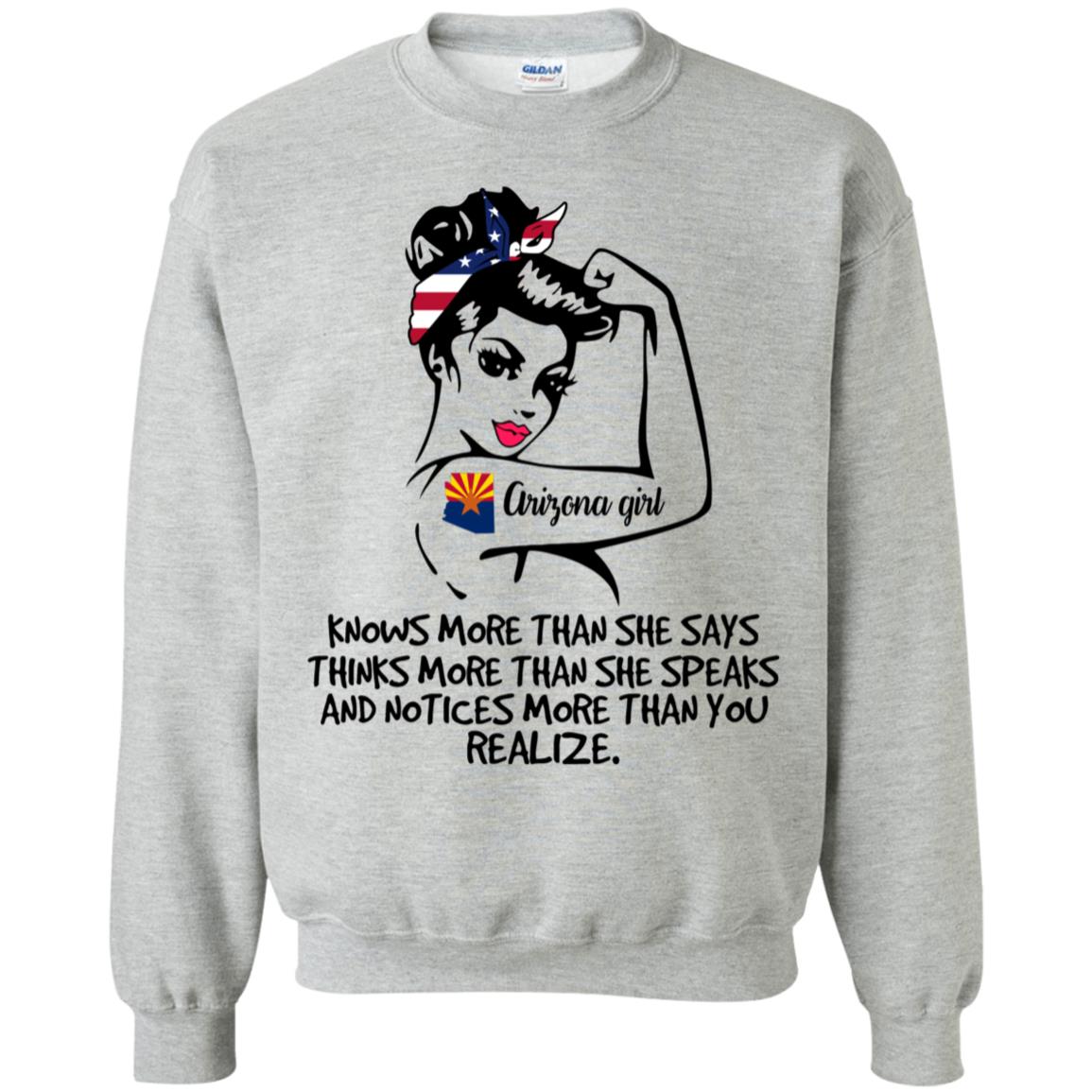 Arizona Girl Knows More Than She Says Hoodie - Hoodie Teezalo