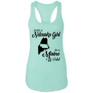 Just A Nebraska Girl In A Maine World T-Shirt - T-shirt Teezalo