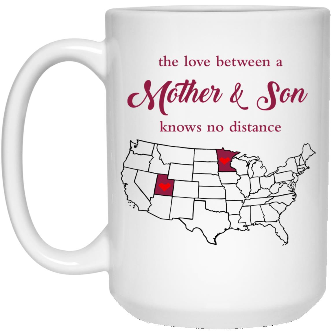 Minnesota Utah The Love Between Mother And Son Mug - Mug Teezalo