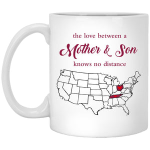 Tennessee Ohio The Love Between Mother And Son Mug - Mug Teezalo