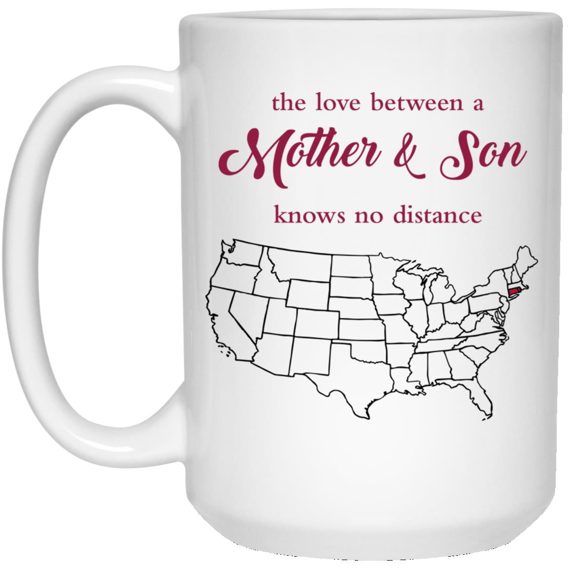 Rhode Island Connecticut The Love Between Mother And Son Mug - Mug Teezalo
