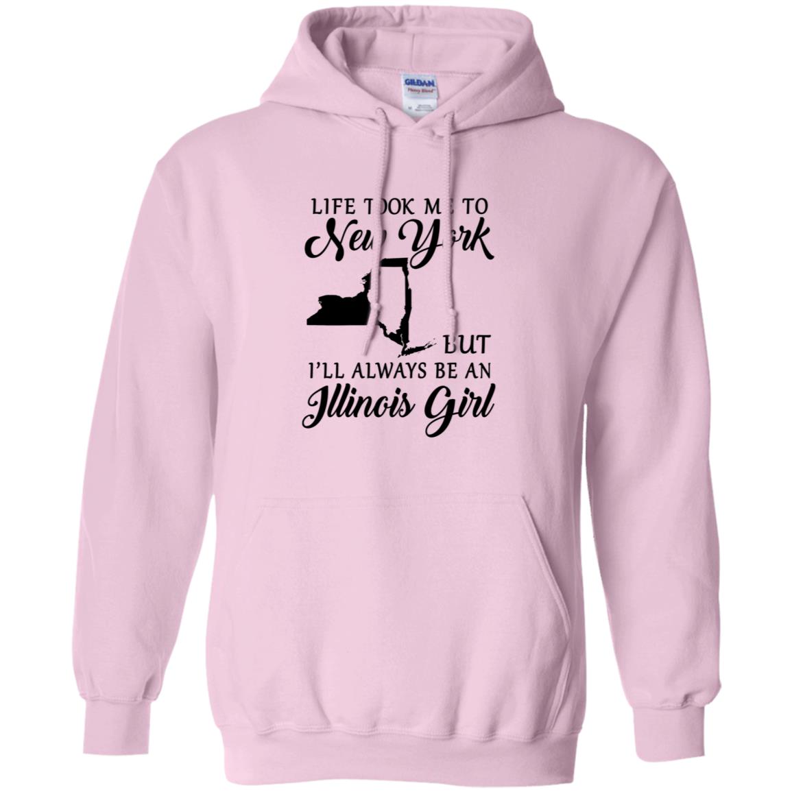 Life Took Me To New York Always Be An Illinois Girl T-shirt - T-shirt Teezalo