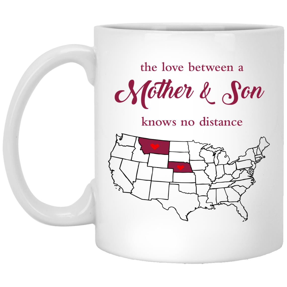 Montana Nebraska The Love Between Mother And Son Mug - Mug Teezalo