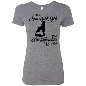 Just A New York Girl In A New Hampshire World T-Shirt - T-shirt Teezalo