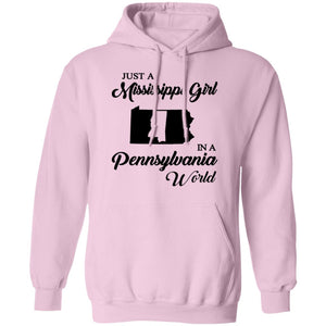 Just A Mississippi Girl In A Pennsylvania World T-Shirt - T-shirt Teezalo