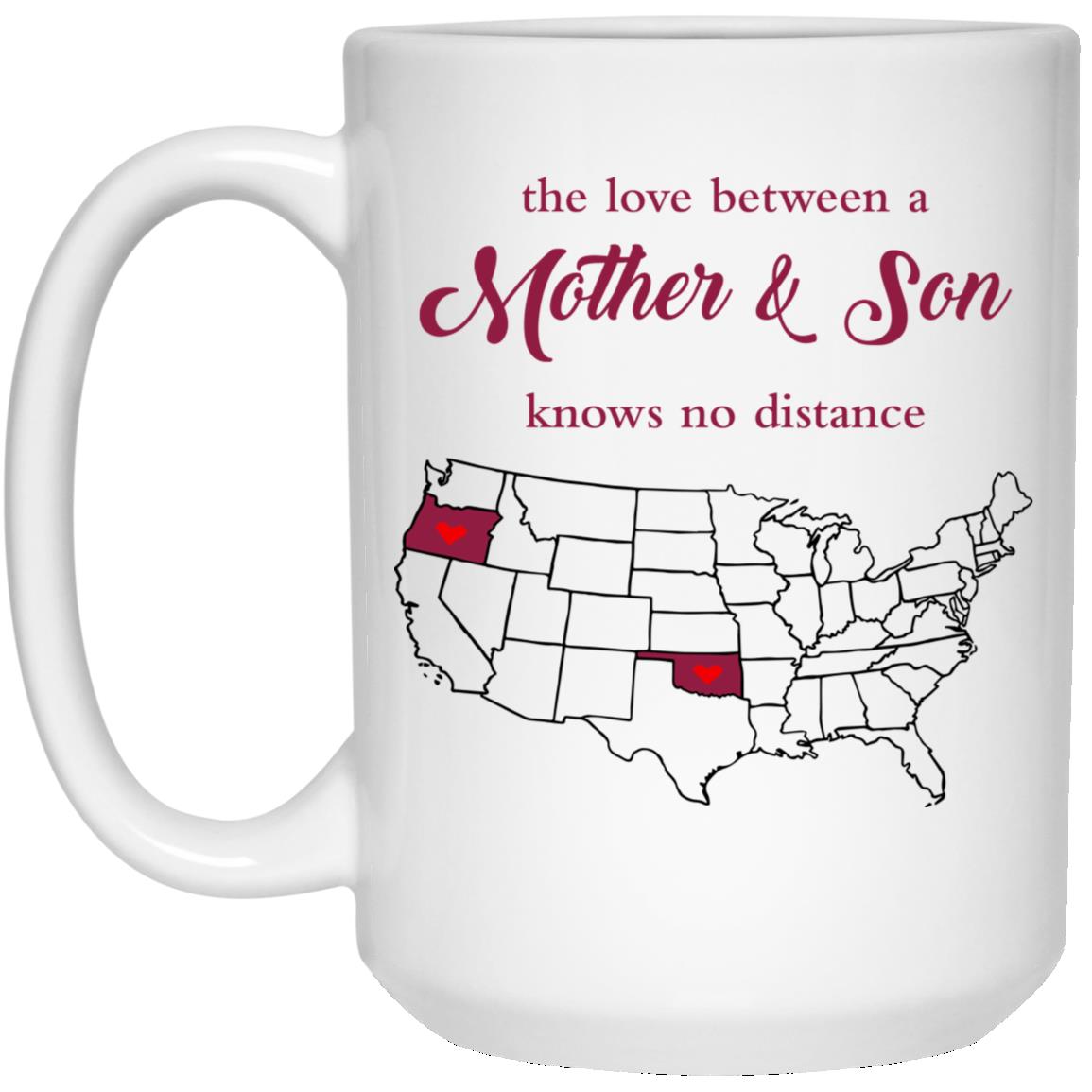 Oklahoma Oregon The Love Between Mother And Son Mug - Mug Teezalo