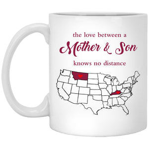 Montana Kentucky The Love Between Mother And Son Mug - Mug Teezalo