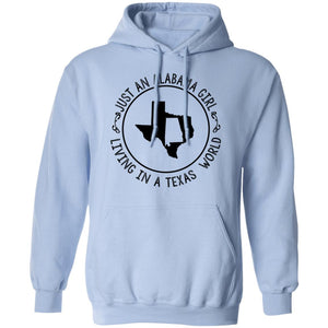 Alabama Girl Living In Texas World T-Shirt - T-shirt Teezalo