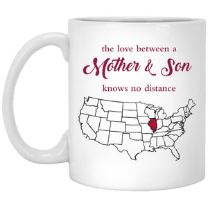 Illinois Delaware The Love Between Mother And Son Mug - Mug Teezalo