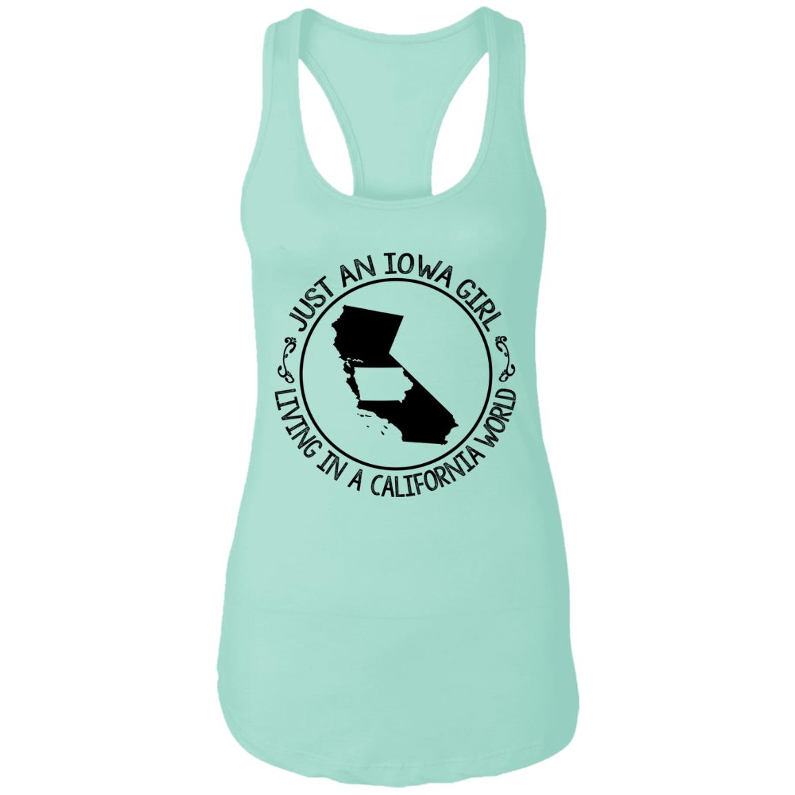 Just An Iowa Girl Living In A California World Hoodie - Hoodie Teezalo