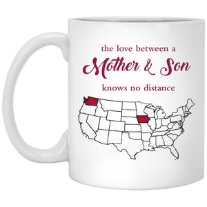 Iowa Washington The Love Between Mother And Son Mug - Mug Teezalo
