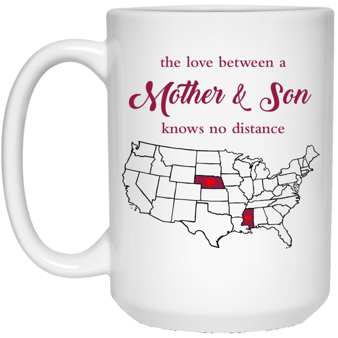 Mississippi Nebraska The Love Between Mother And Son Mug - Mug Teezalo