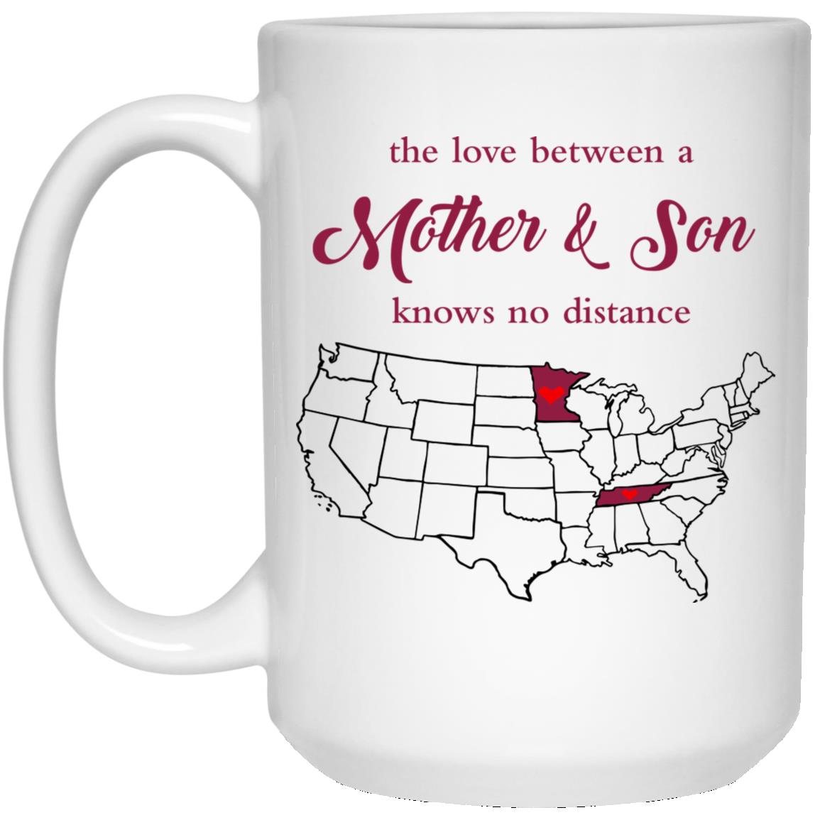 Minnesota Tennessee The Love Between Mother And Son Mug - Mug Teezalo