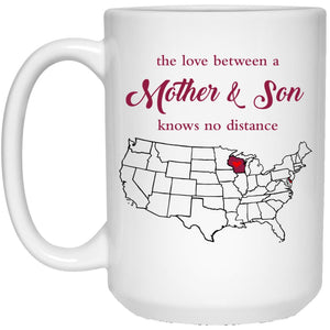 Wisconsin Delaware The Love Between Mother And Son Mug - Mug Teezalo