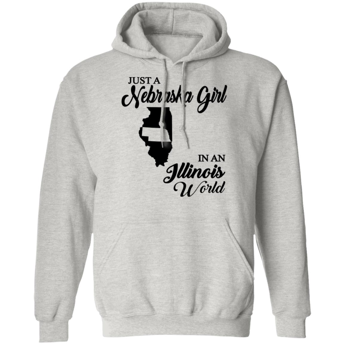 Just A Nebraska Girl In An Illinois World T-Shirt - T-shirt Teezalo