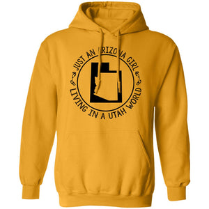 Arizona Girl Living In Utah World Hoodie - Hoodie Teezalo