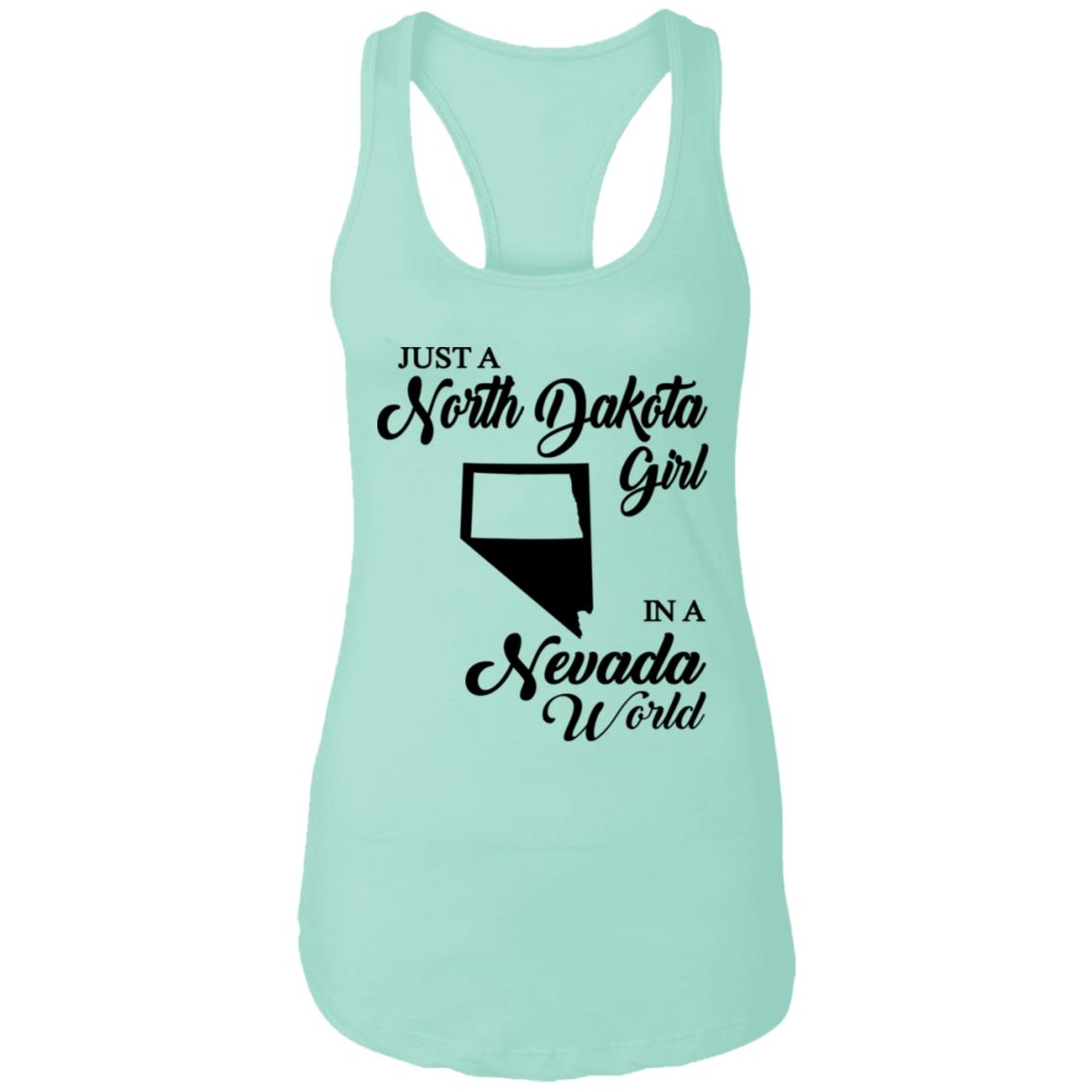 Just A North Dakota Girl In A Nevada World T Shirt - T-shirt Teezalo