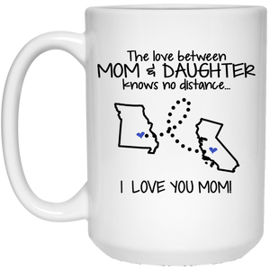 California Missouri The Love Between Mom And Daughter Mug - Mug Teezalo