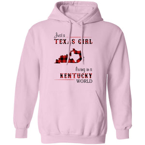 Just A Texas Girl Living In A Kentucky World T- Shirt - T-shirt Teezalo